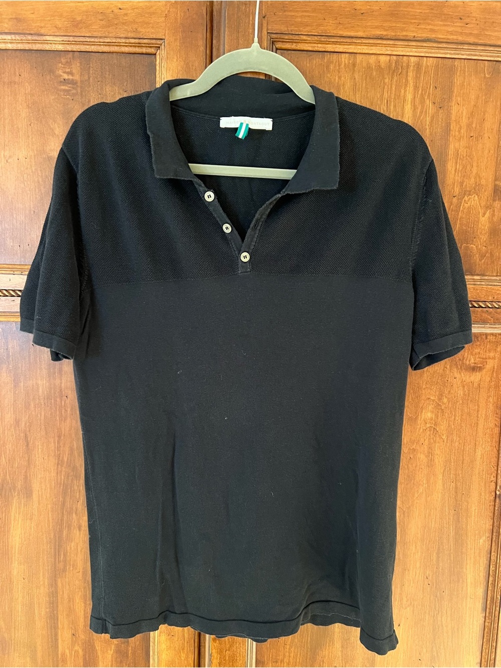 Mason Montagut Black Shirt Sleeve Polo | SZ M | Preowned | Great Condition